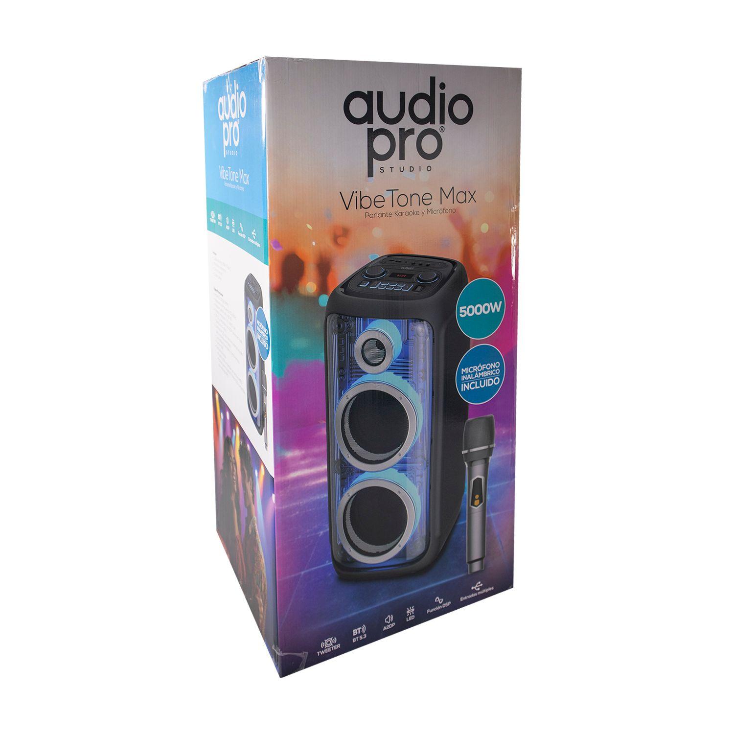 Parlante karaoke Vibe Tone Max AP02114 Led BT + Mic Audiopro-4