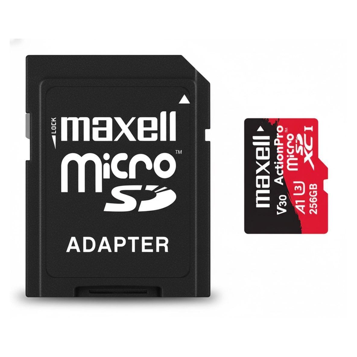 Tarjeta MicroSD Maxell 256GB UH-3 8K 100mb V30-2