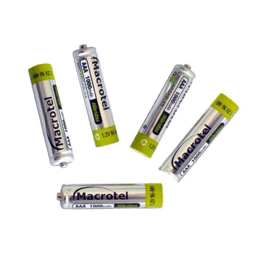 Pack 5 Pilas Recargables AAA Macrotel 1000mha-1