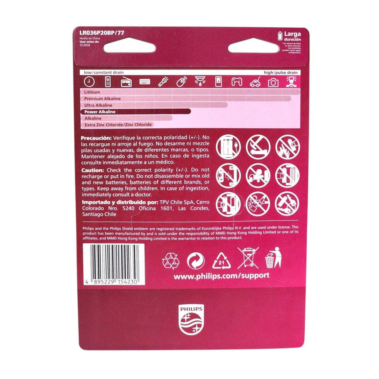 Pack Pilas AA x 10 + AAA x 10 Alcalinas LR036P20BP Philips-6