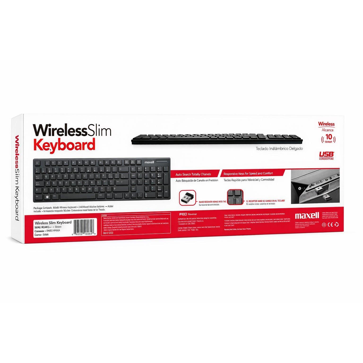 Teclado Inalámbrico Maxell Slim Multifuncional WKB-20-2