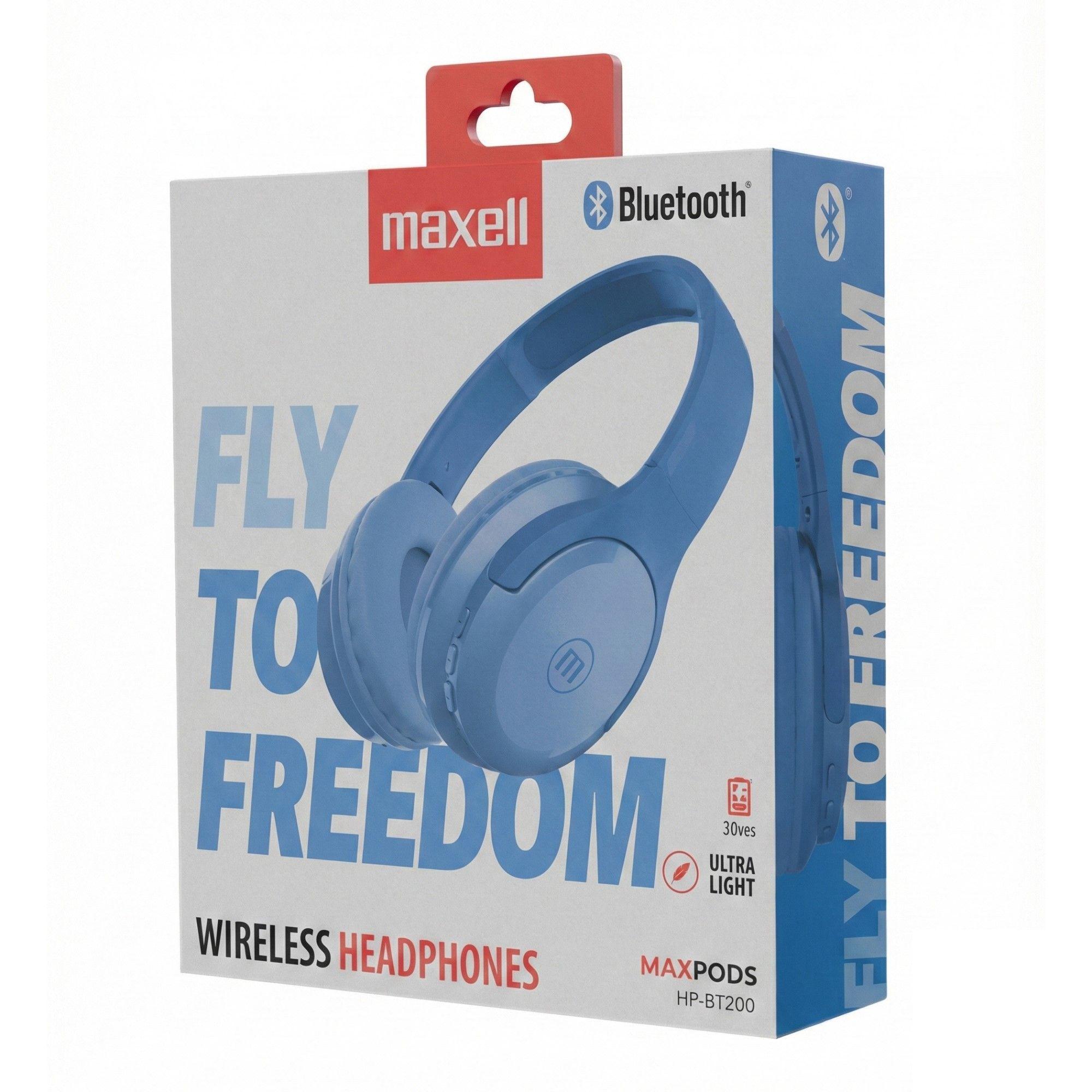 Audífonos Inalámbricos Maxell BT HP-BT200 30 Horas Azul-4