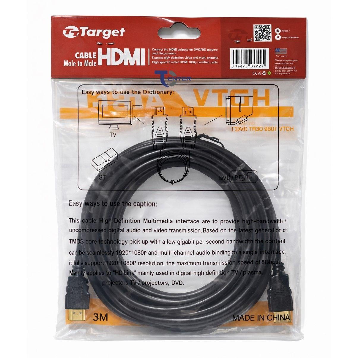 Cable HDMI Target 1.5 mts Full HD 1.4-2