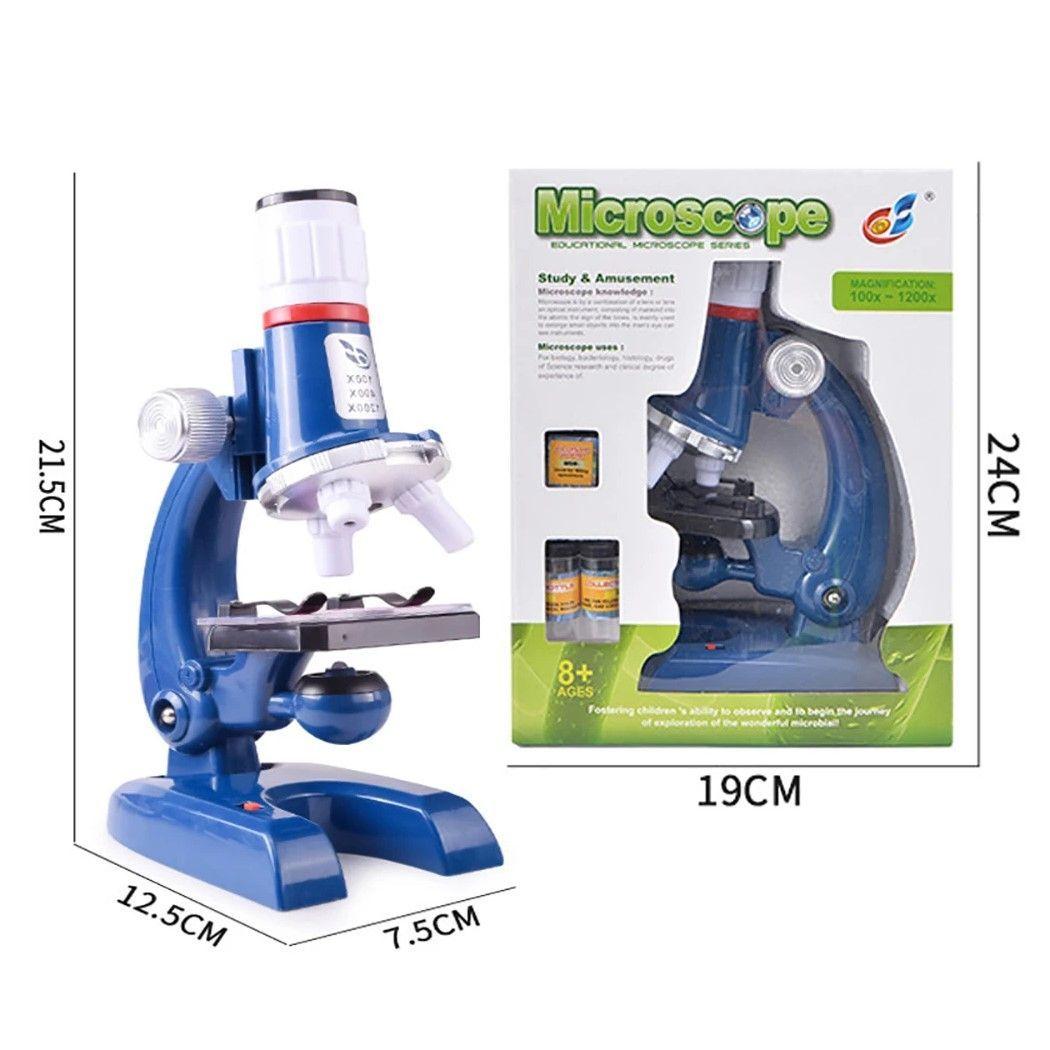 Microscopio Educativo Para Niños Azul 100x400x1200-6