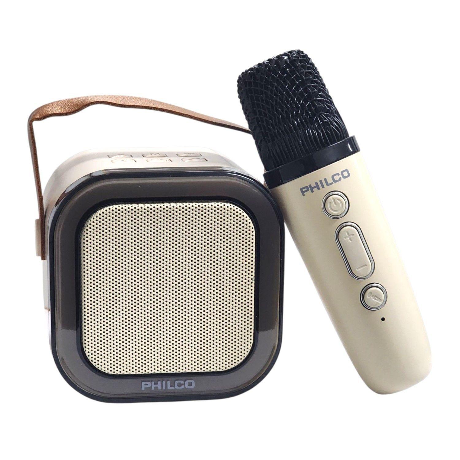 Mini Parlante Karaoke TWS 730W Luz RGB + Micrófono Philco-5