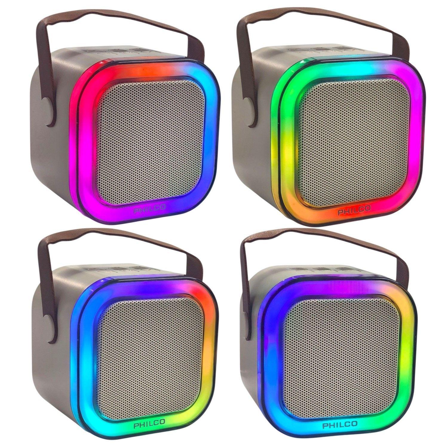 Mini Parlante Karaoke TWS 730W Luz RGB + Micrófono Philco-6
