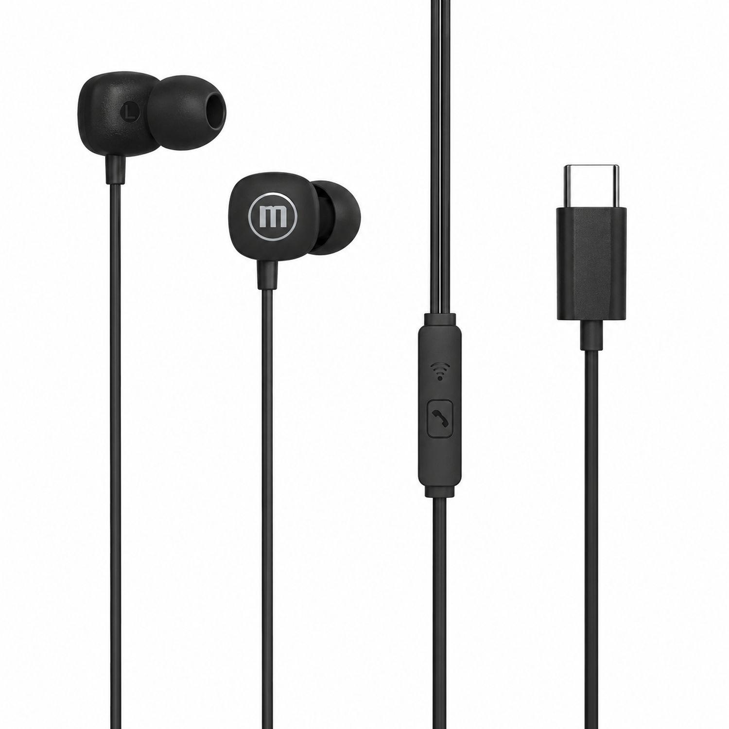 Audífonos USB-C Maxell Square+ ED-USBC Negro-0