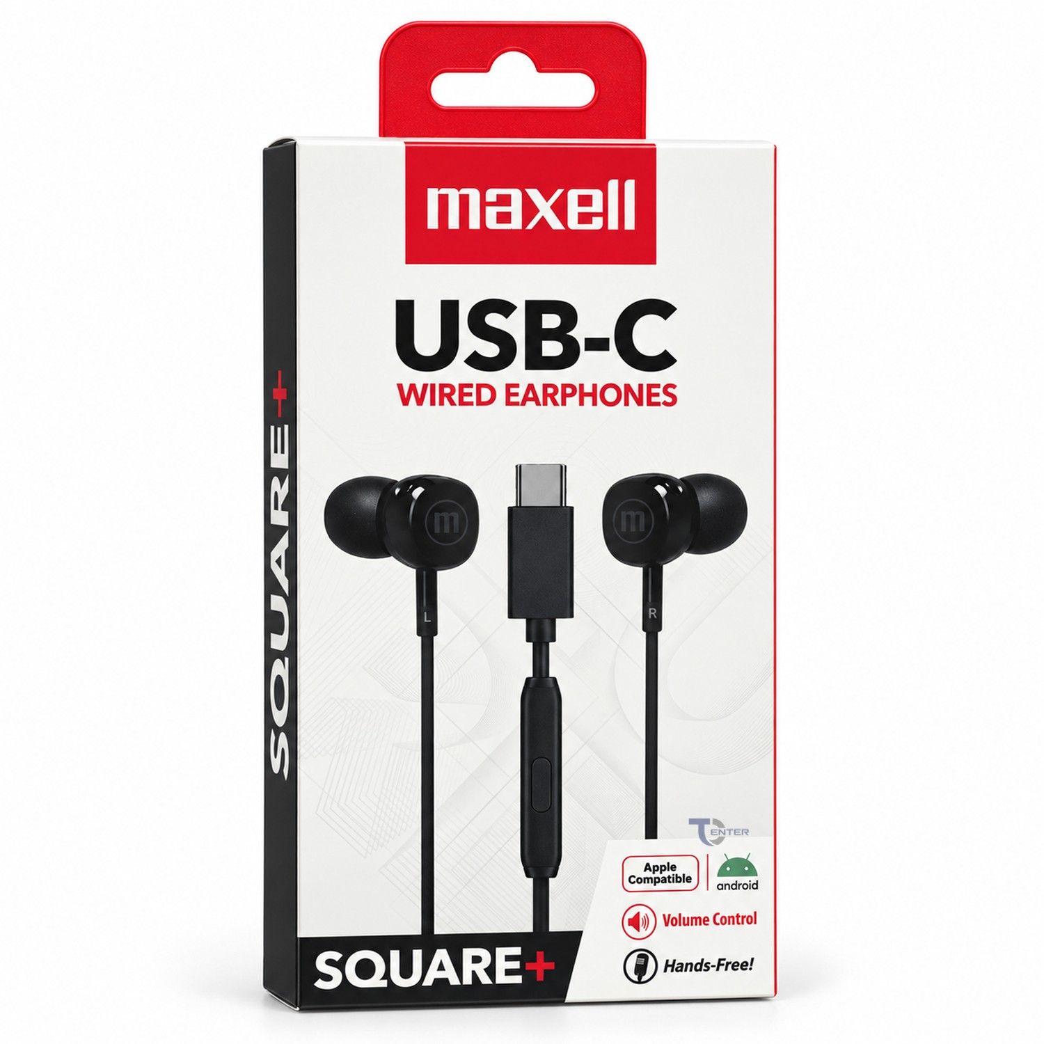 Audífonos USB-C Maxell Square+ ED-USBC Negro-1