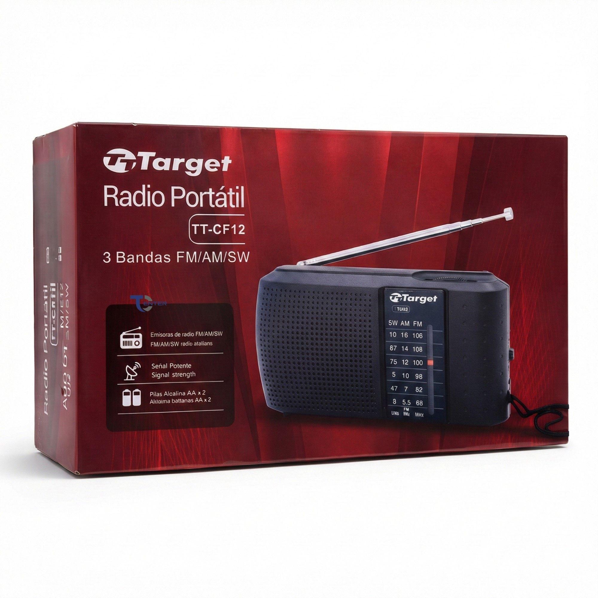 Radio Portátil Target TT-CF12 AM/FM/SW Compacta 3 Bandas-3