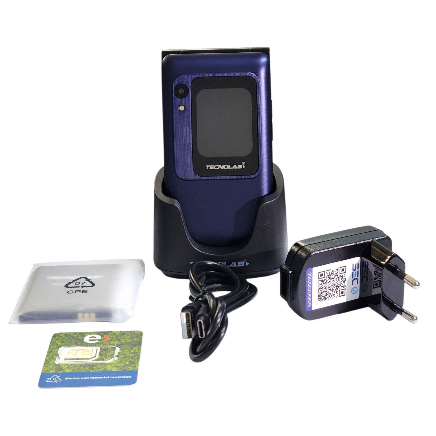 Celular Senior 4G Doble Pantalla BT TL705BL Tecnolab Azul-4