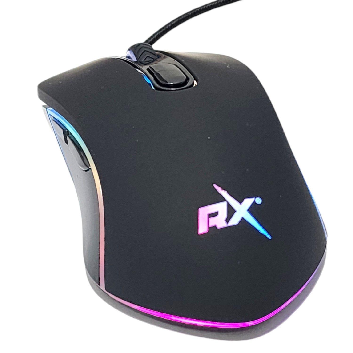 Mouse Gamer Pro RGB Óptico Usb Reptilex RX0046-4