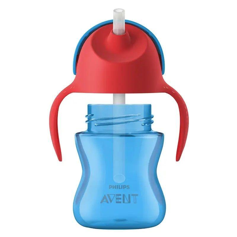 Vaso Bombilla Flexible 200ml Avent Dino Azul 9m+ SCF796/01-3