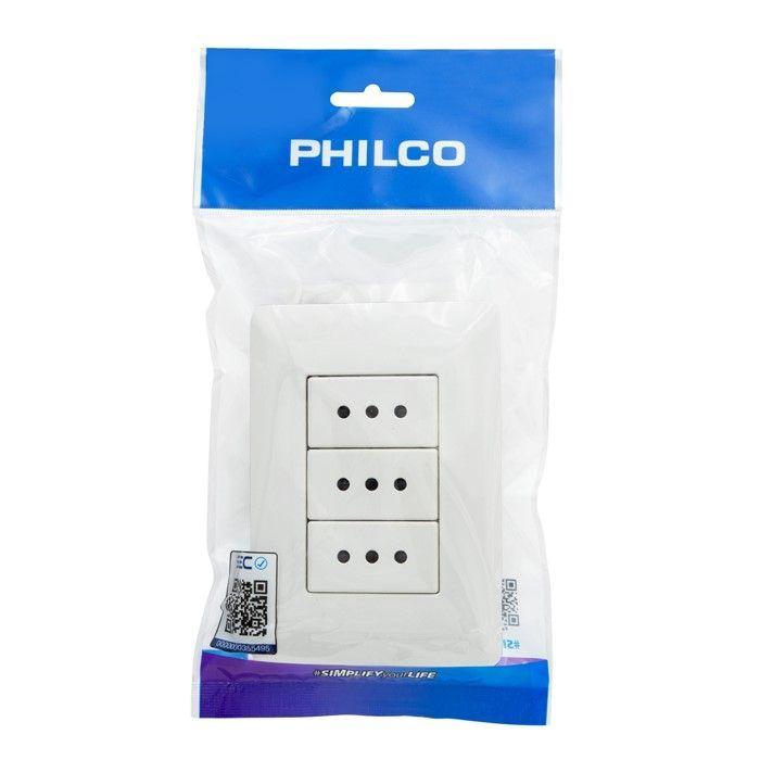 Enchufe Tomacorriente Philco Triple 250v 10A -1