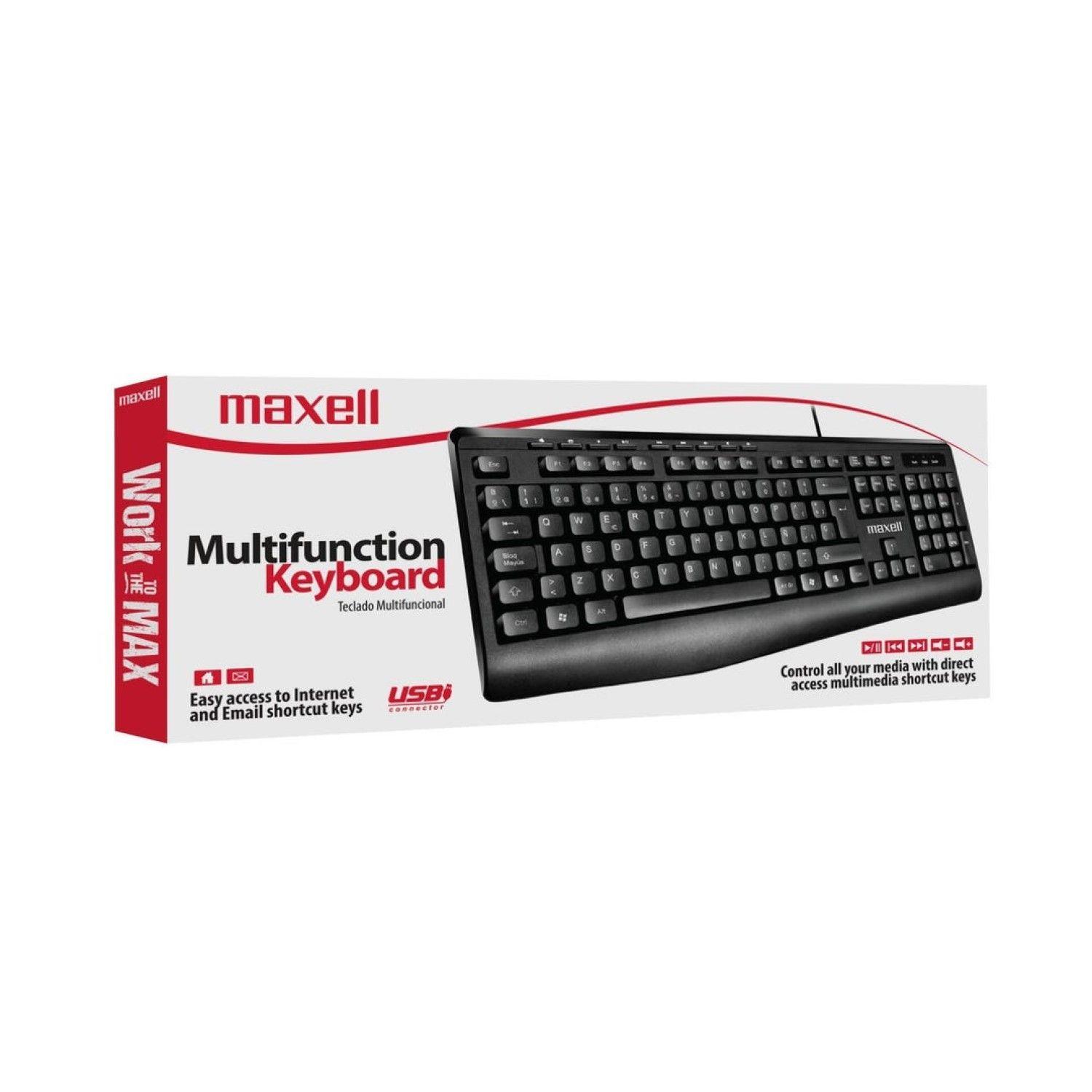 Teclado Multifuncional KB-100 USB Maxell Negro-2