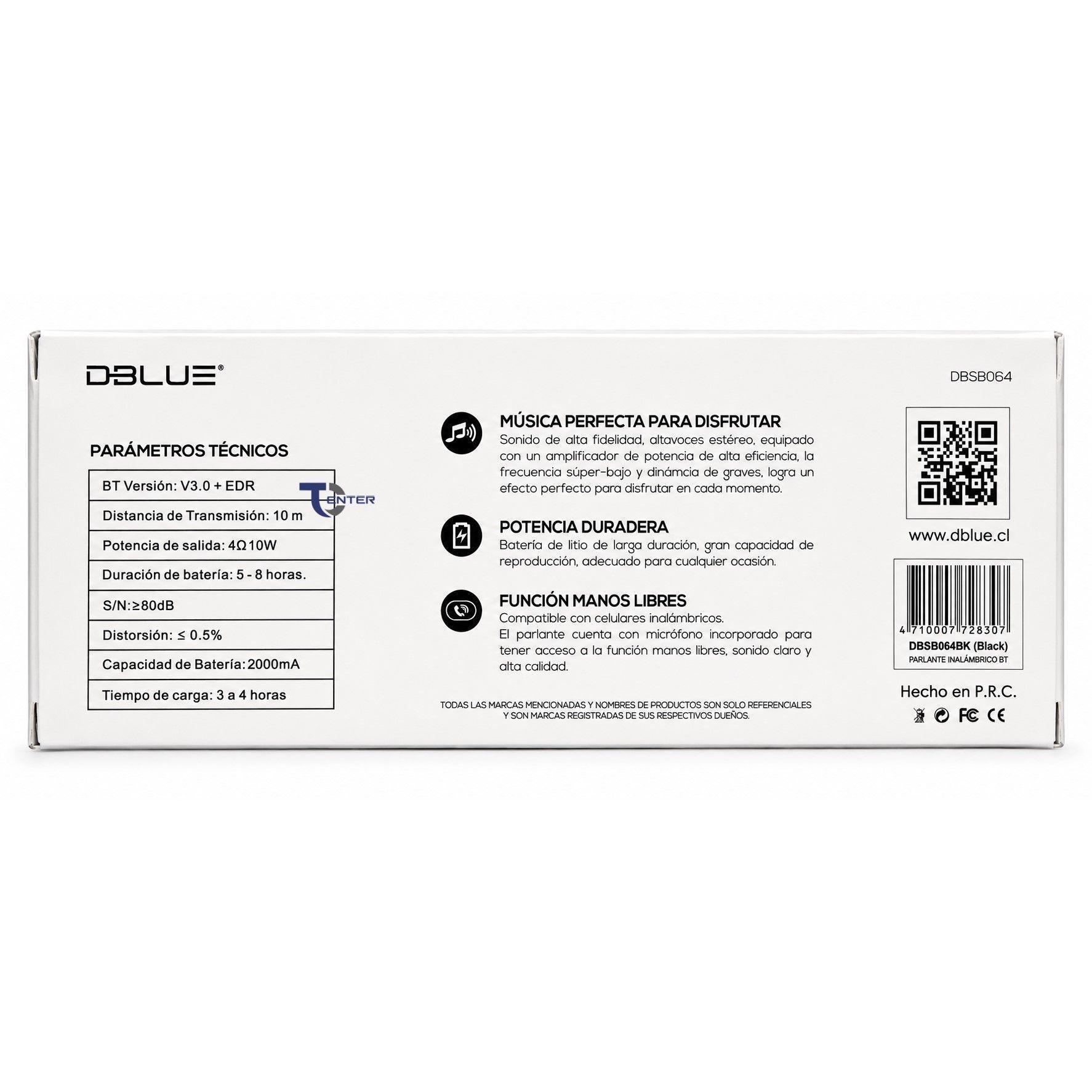 Parlante BT Dblue 10w Inalámbrico DBSB0634 Negro-6