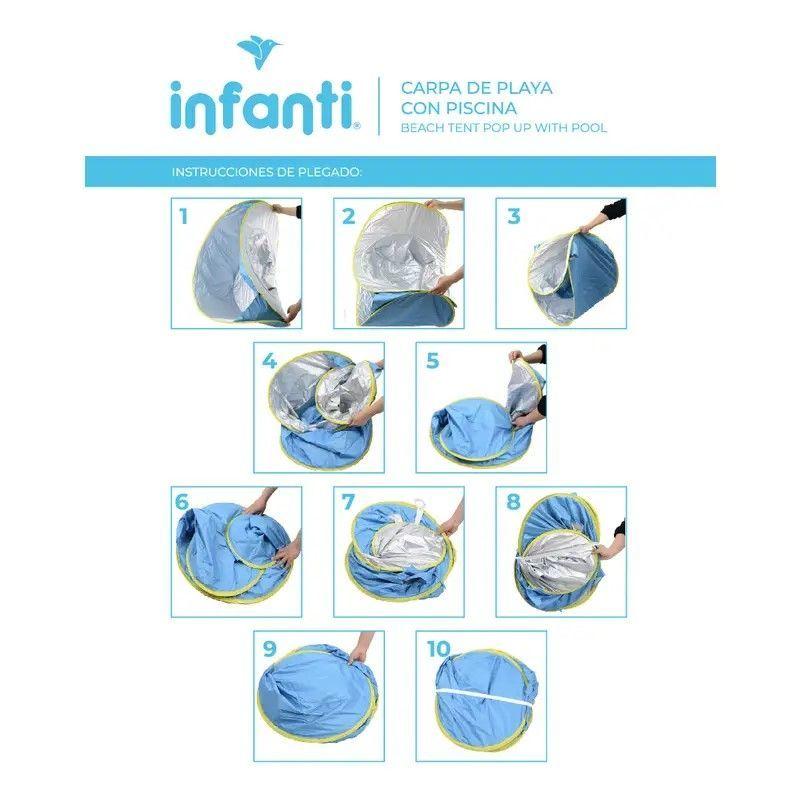 Carpa De Playa Infanti Con Piscina Pop Up-5