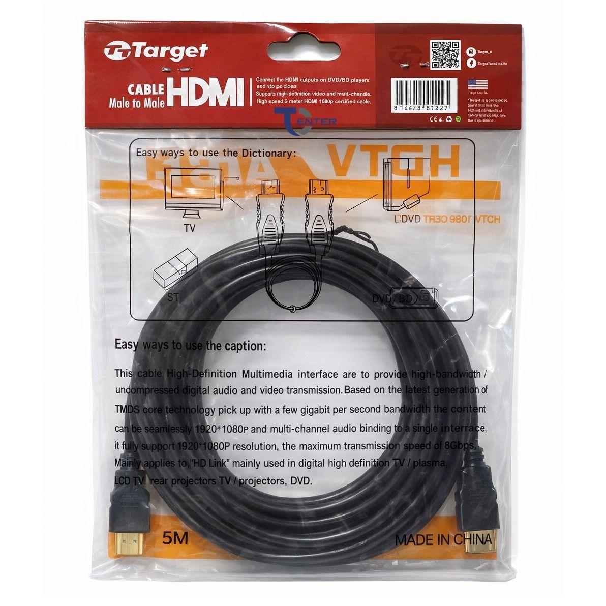 Cable HDMI Target 3 mts Full HD 1.4-2