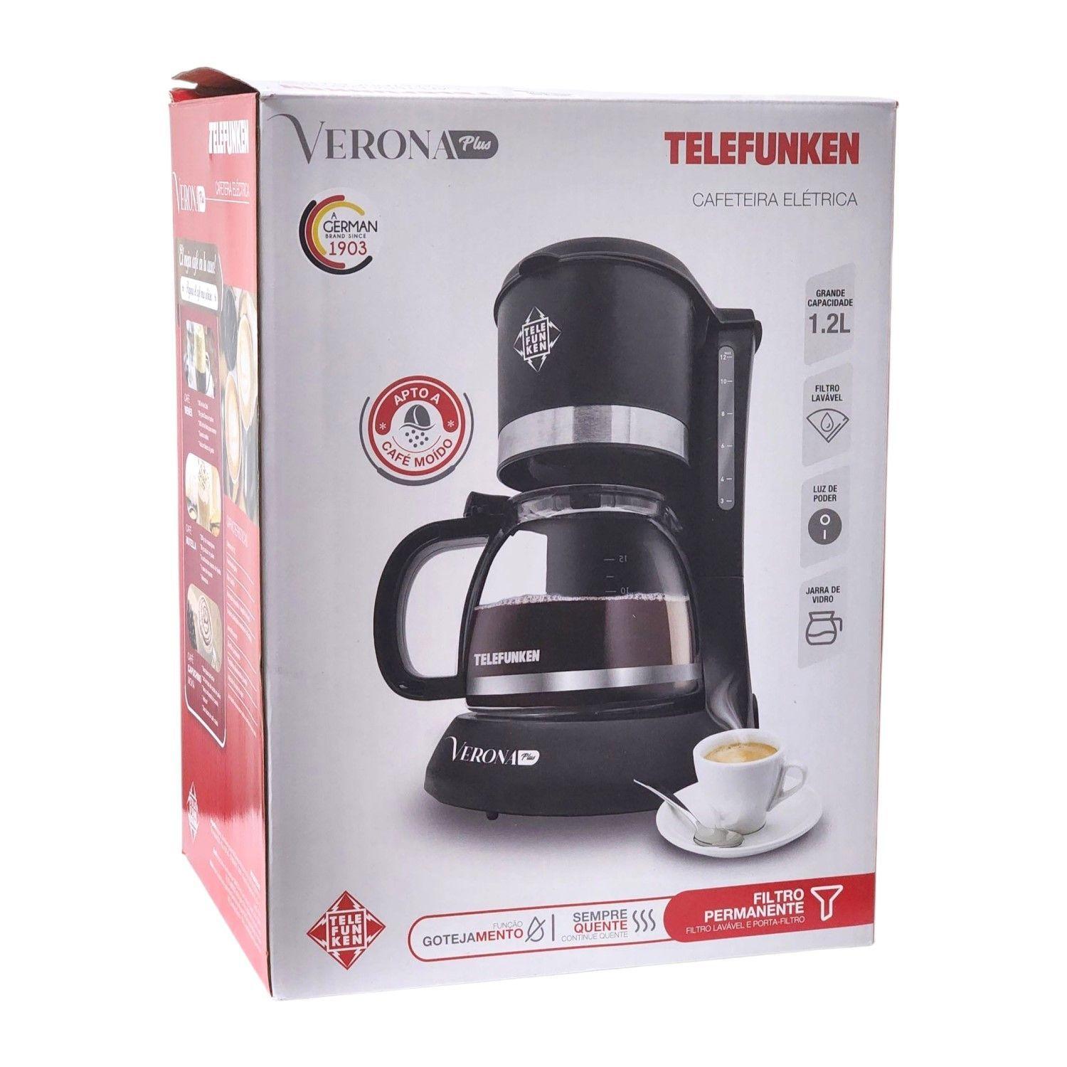 Cafetera Eléctrica Verona Plus Antigoteo 1.2lt Telefunken-5