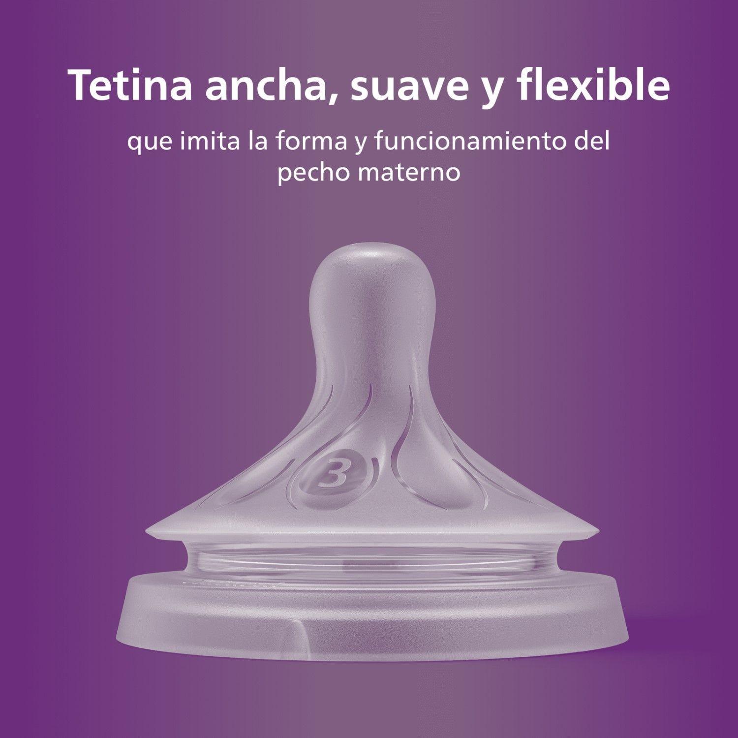 Pack 2 Tetinas Natural 3.0 Avent Flujo Medio 1m+-3