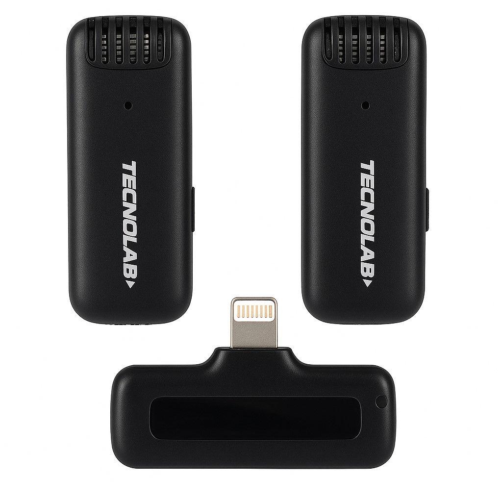 Kit 2 Micrófonos Lavalier Con Caja LTNG Tecnolab TL707-2