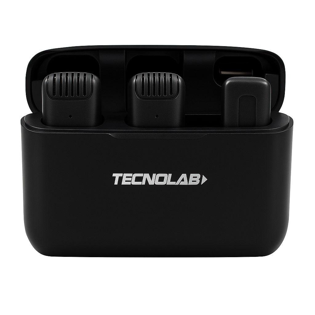 Kit 2 Micrófonos Lavalier Con Caja LTNG Tecnolab TL707-3