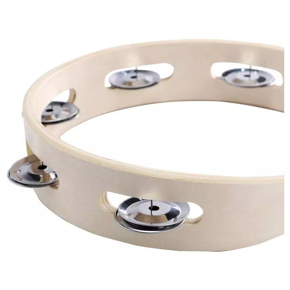 Pandero Madera 8 Pulgadas Sonajas Metal-4
