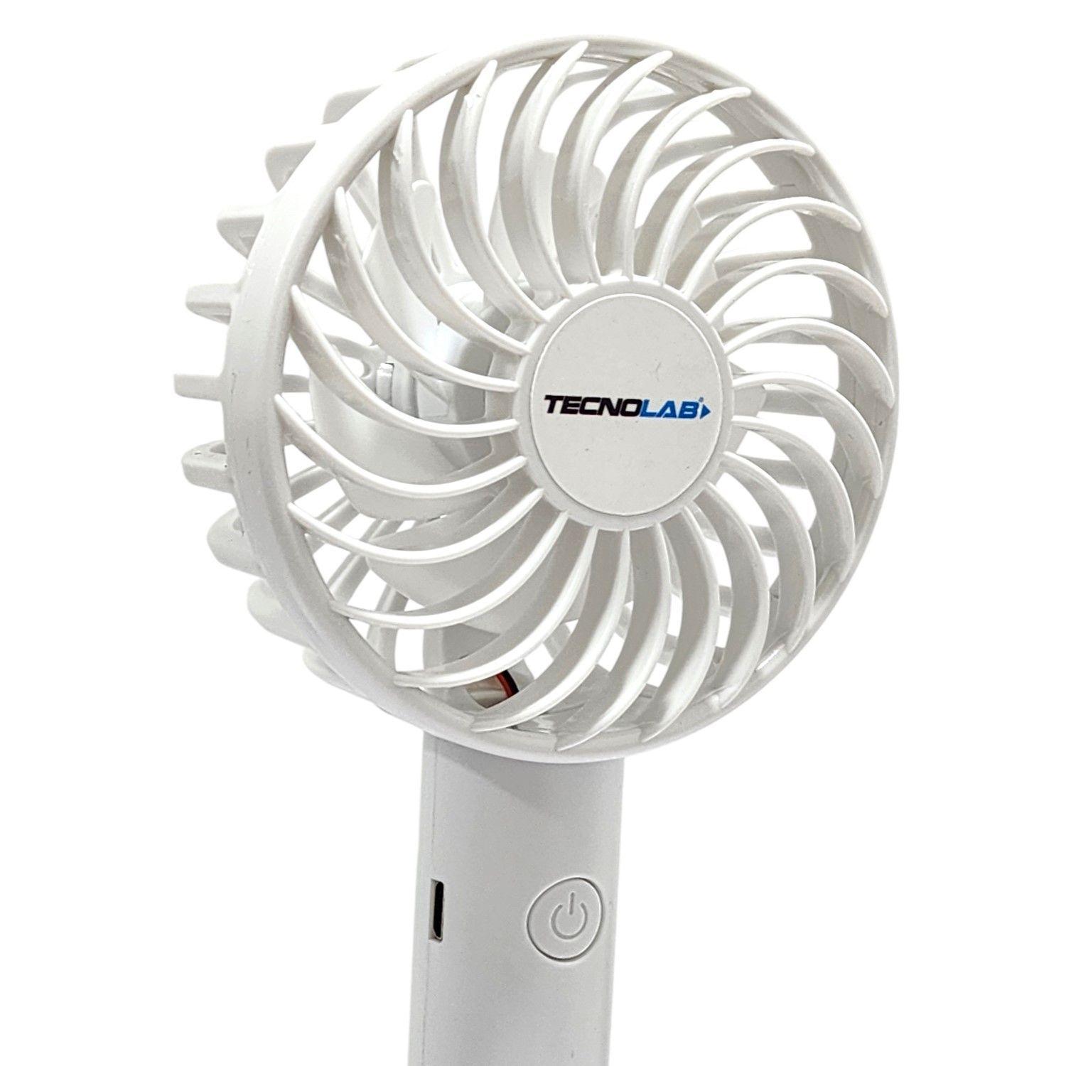 Ventilador Recargable Portátil Base Tecnolab Blanco TL671W-2