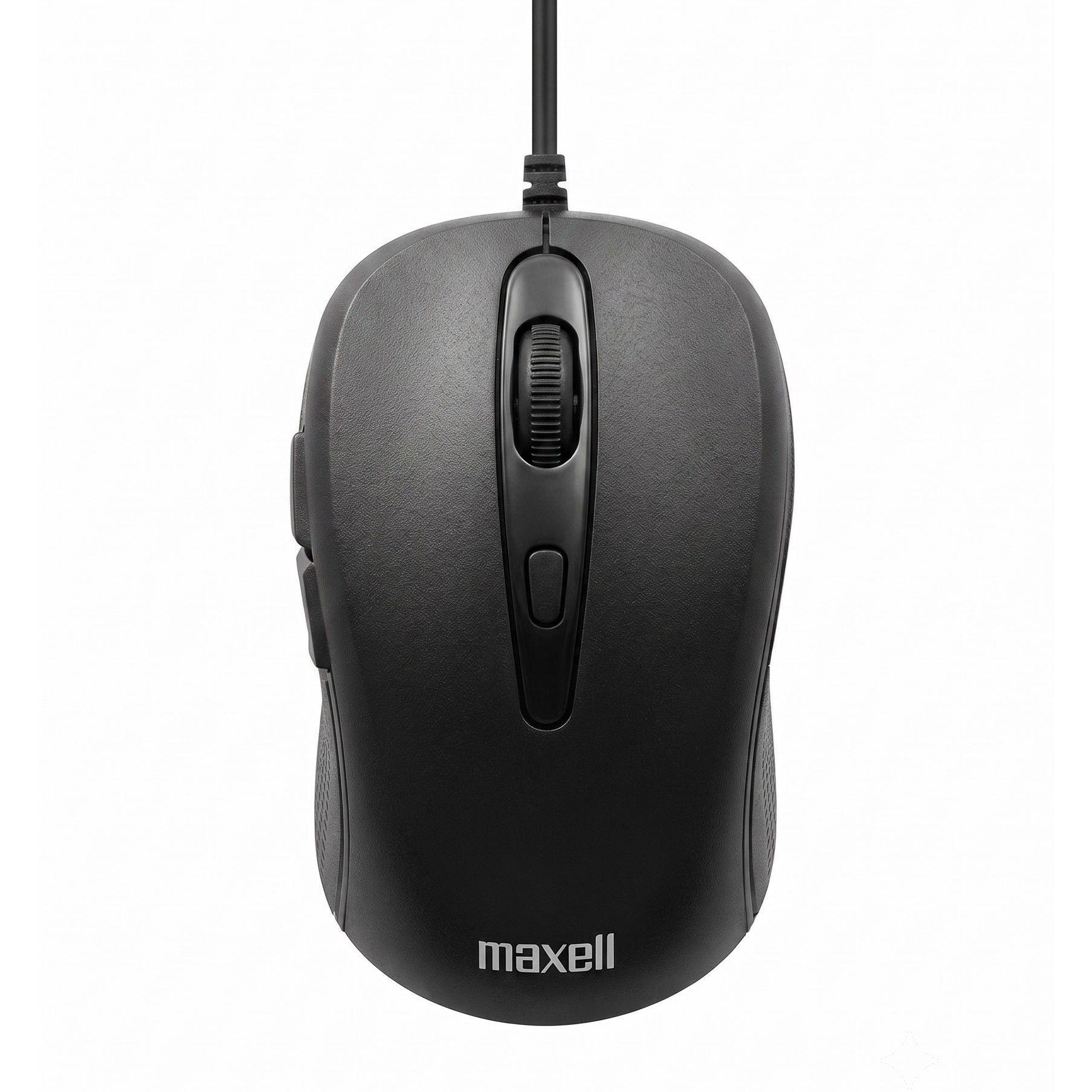 Mouse Óptico 5 Botones USB Maxell MOWR-105 Negro-0
