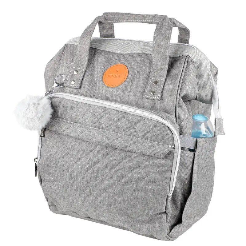 Mochila Pañalera Maternal Infanti Open Gris-2