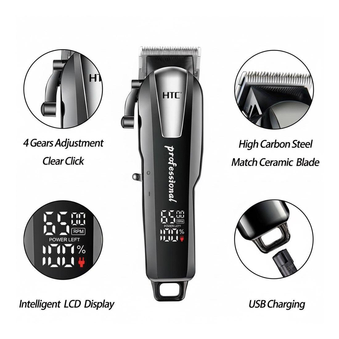 Cortadora De Pelo y Barba Inalámbrica HTC CT-8083-3