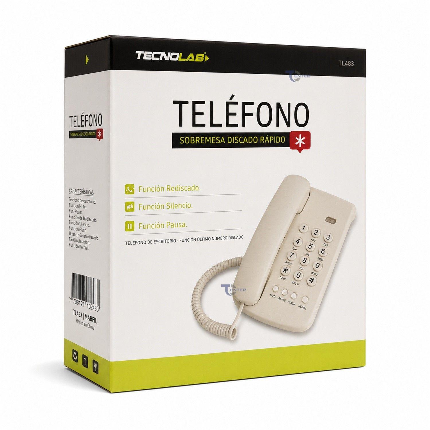 Teléfono Sobremesa Tecnolab TL483 Blanco-4