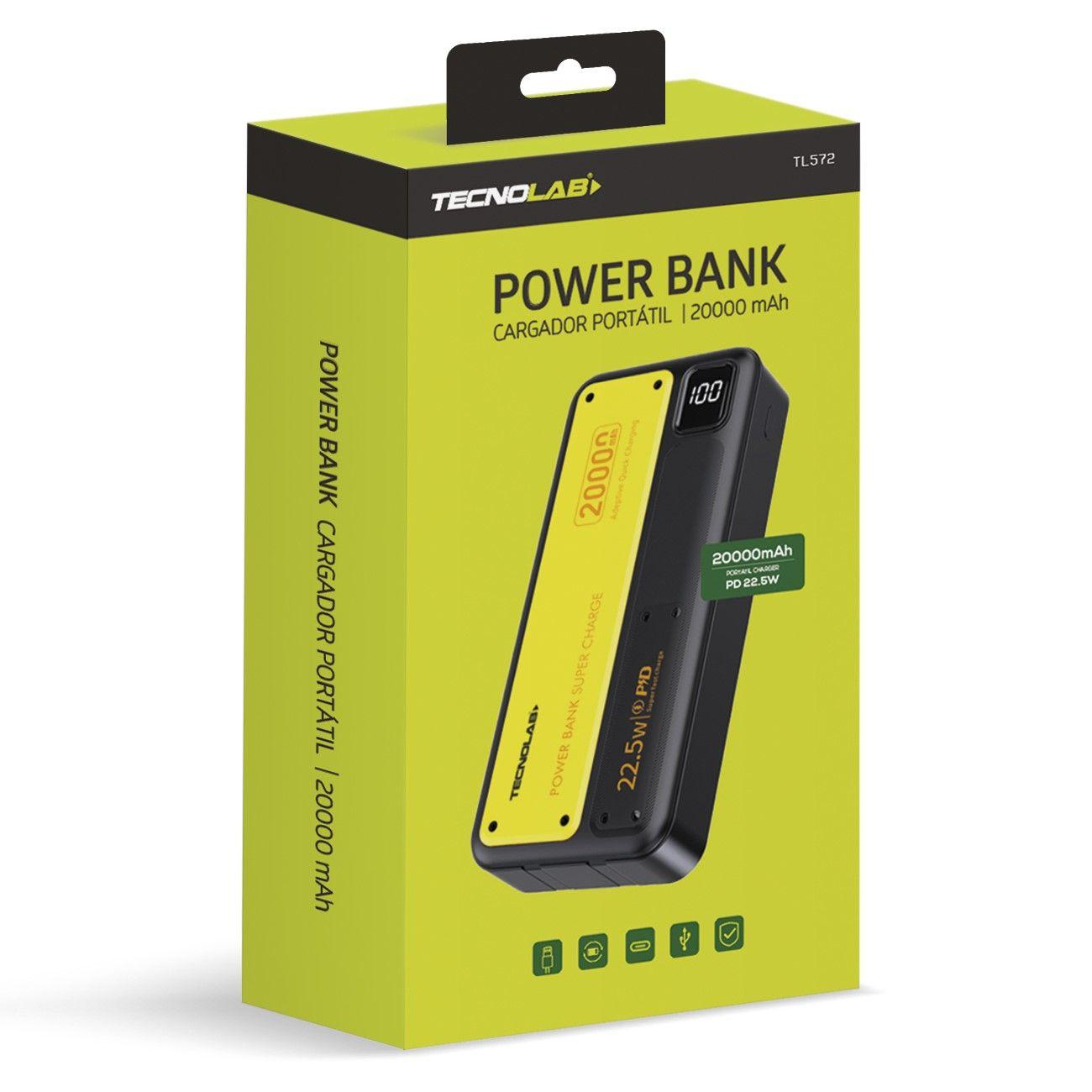 Batería Externa Power Bank 20.000 Mah 22.5w TL572 Tecnolab-1