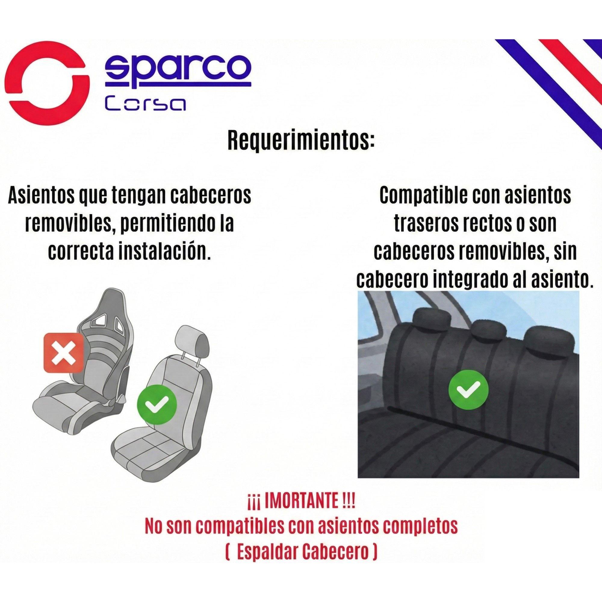 Fundas Cubre Asiento Sparco PVC Negro SPS404PVCBK-1