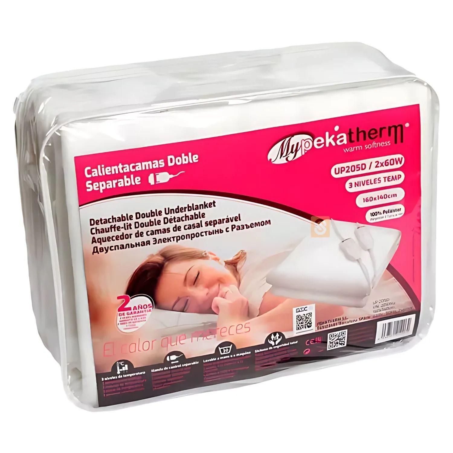 Calienta Camas Doble 160x140cm 3 Niv 2x60W UP205D Pekatherm-3