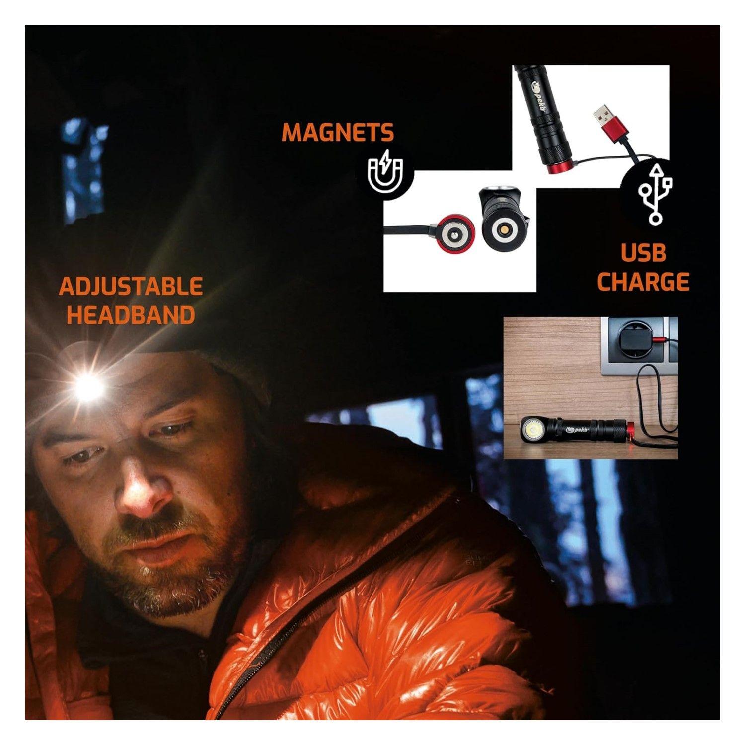 Lámpara Multifuncional LED 10W Recargable 1000lm HL1000 Peka-5