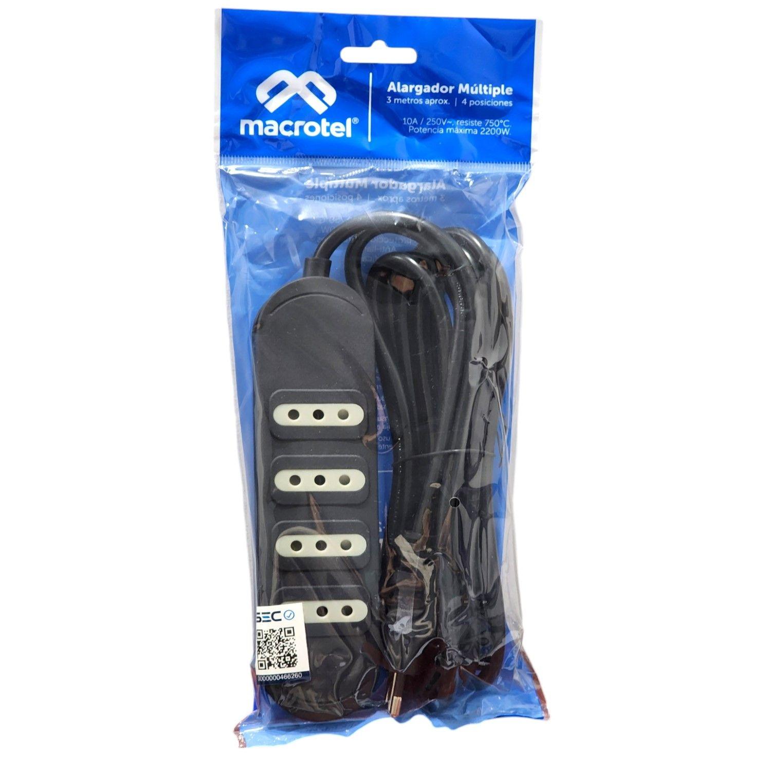 Alargador Eléctrico 4Pos 3mt ME204B Macrotel -2