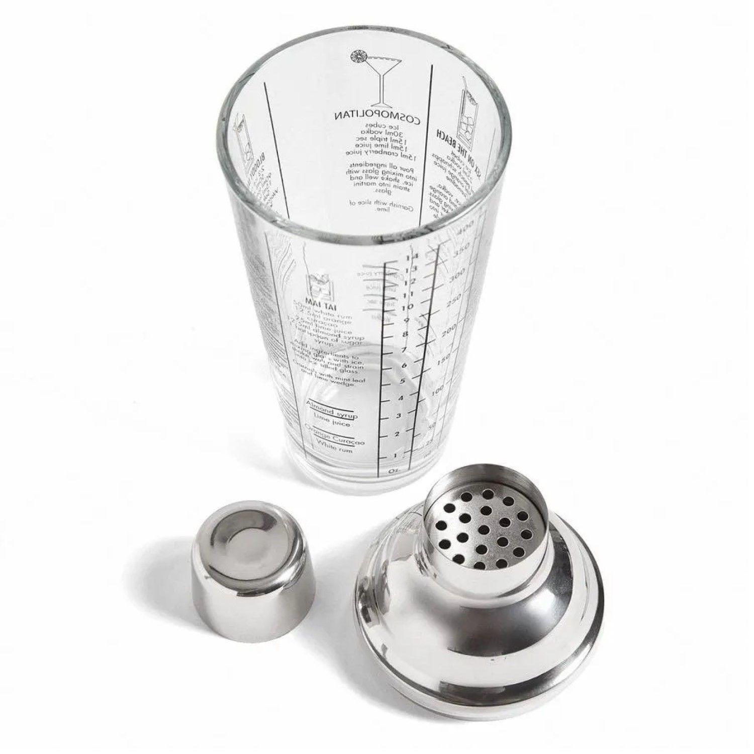 Coctelera Shaker De Vidrio Con Recetas De 400 Ml 14005-2