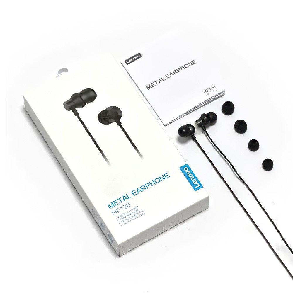 Audifonos In-Ear Lenovo HF130 Negro Metalicos-2