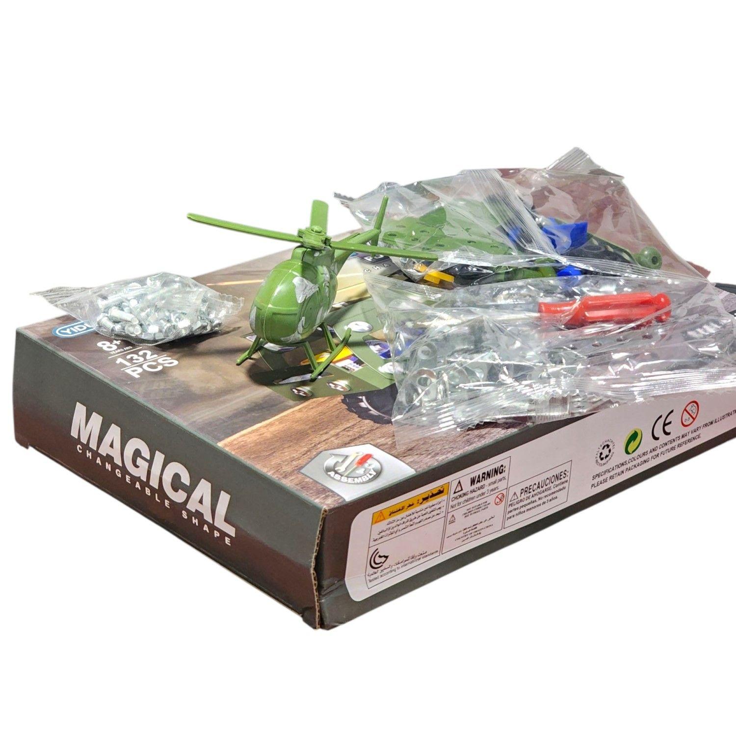 Set Construcción Juguete Camión transportador Helicópter 132pz 55728-6