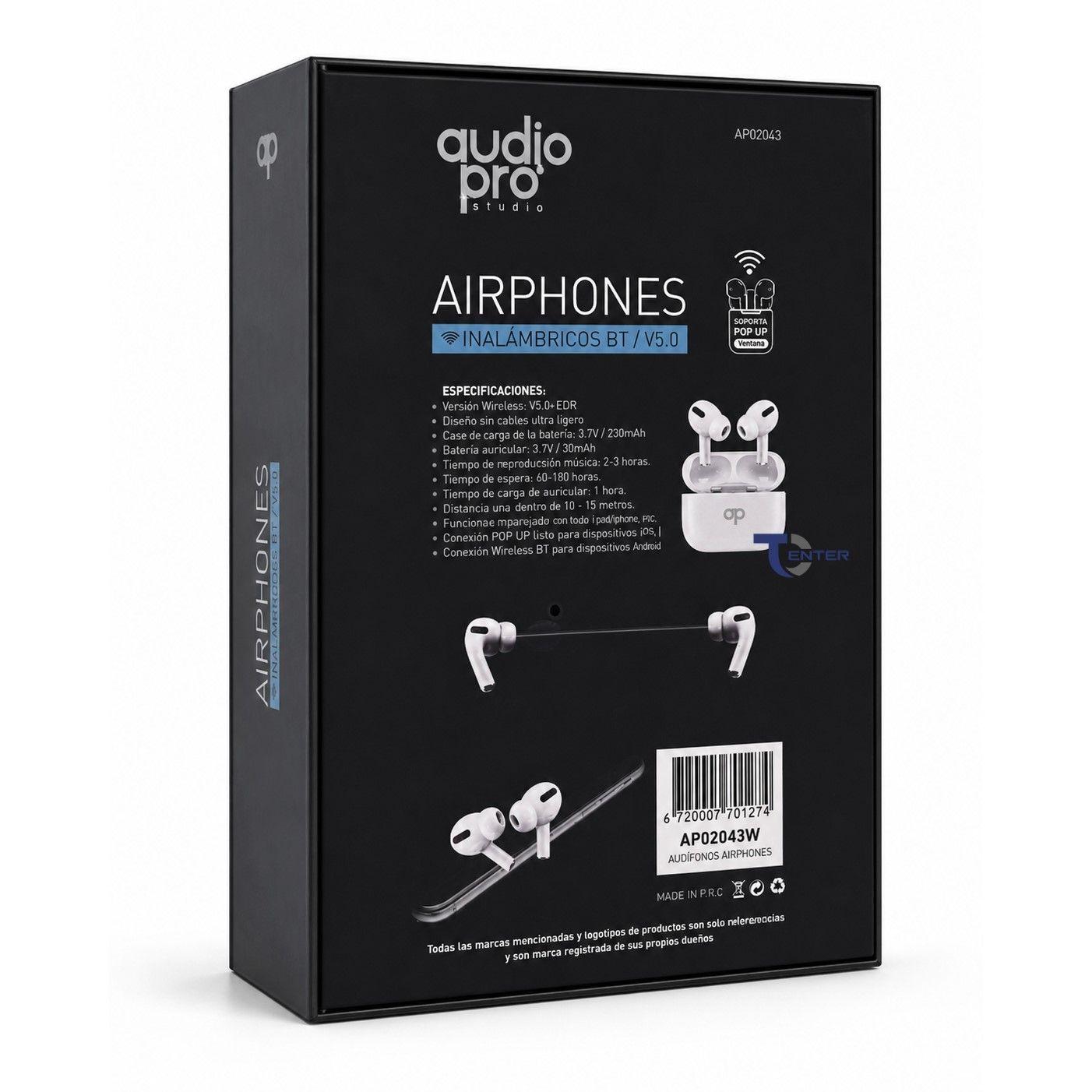 Audífonos Inalámbricos Bt Audiopro AP02443W Blanco-2