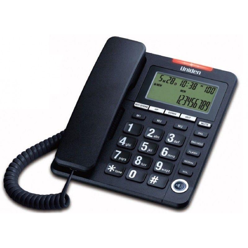 Telefono Fijo Uniden Negro AS7408 Con Visor-0