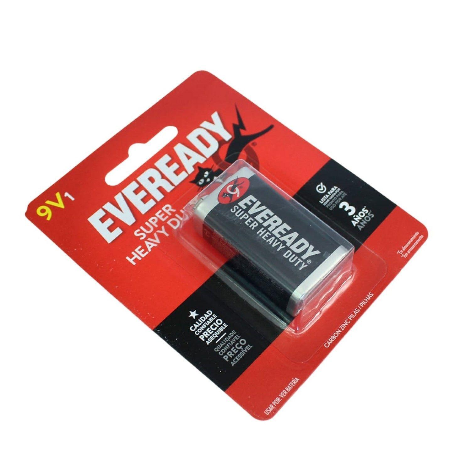 Batería Pila 9V Carbón Zinc Super Heavy Duty Eveready-2
