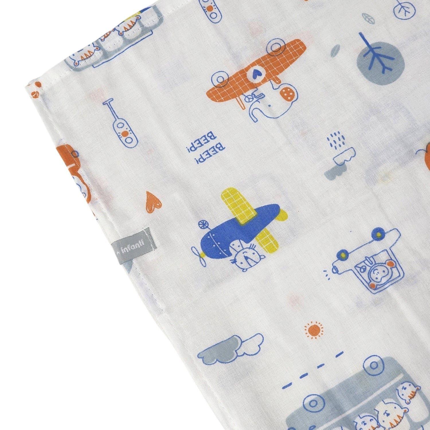 Pack 3 Tutos Bebe Celeste Algodón 75x75cm Infanti-3