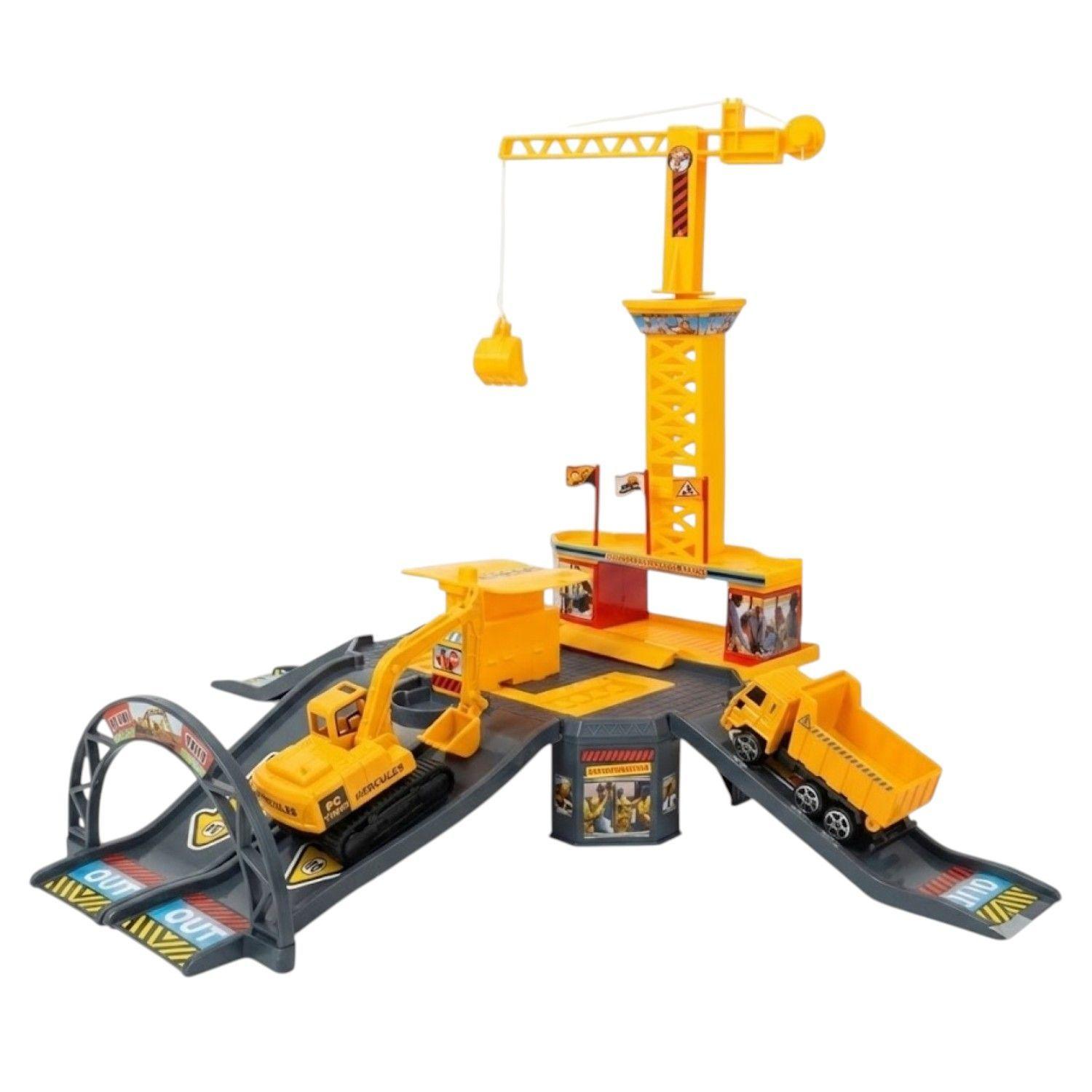 Juguete Set Construcción con Grúa Rampas y Vehículos DBG1705-2