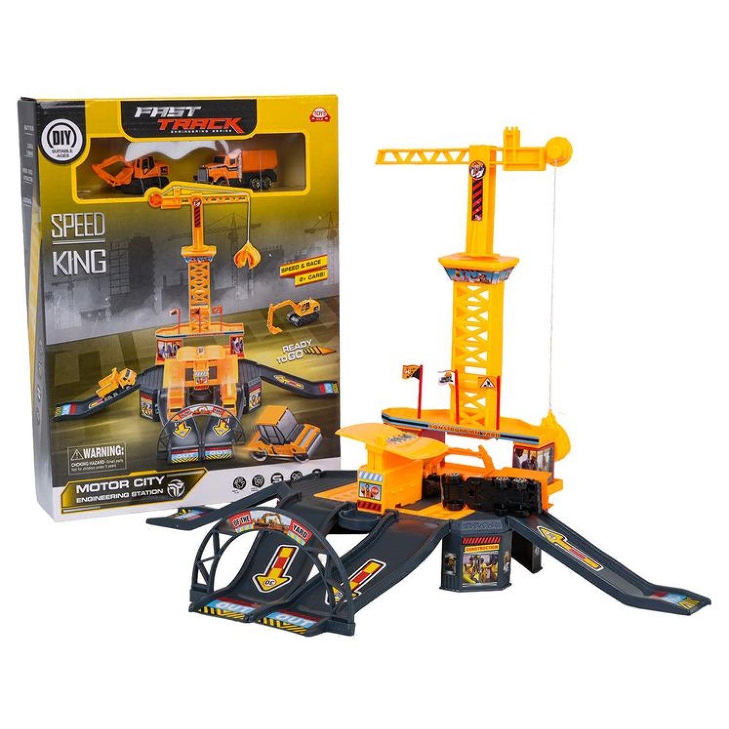 Juguete Set Construcción con Grúa Rampas y Vehículos DBG1705-3