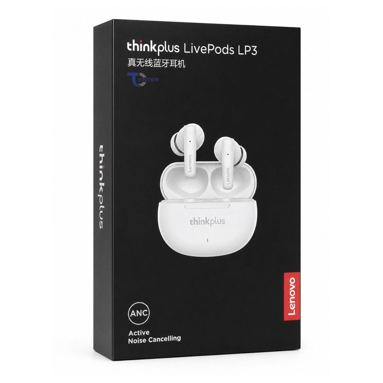 Audífonos Lenovo ThinkPlus LivePods LP3 Bt 5.2 ANC Blancos-1