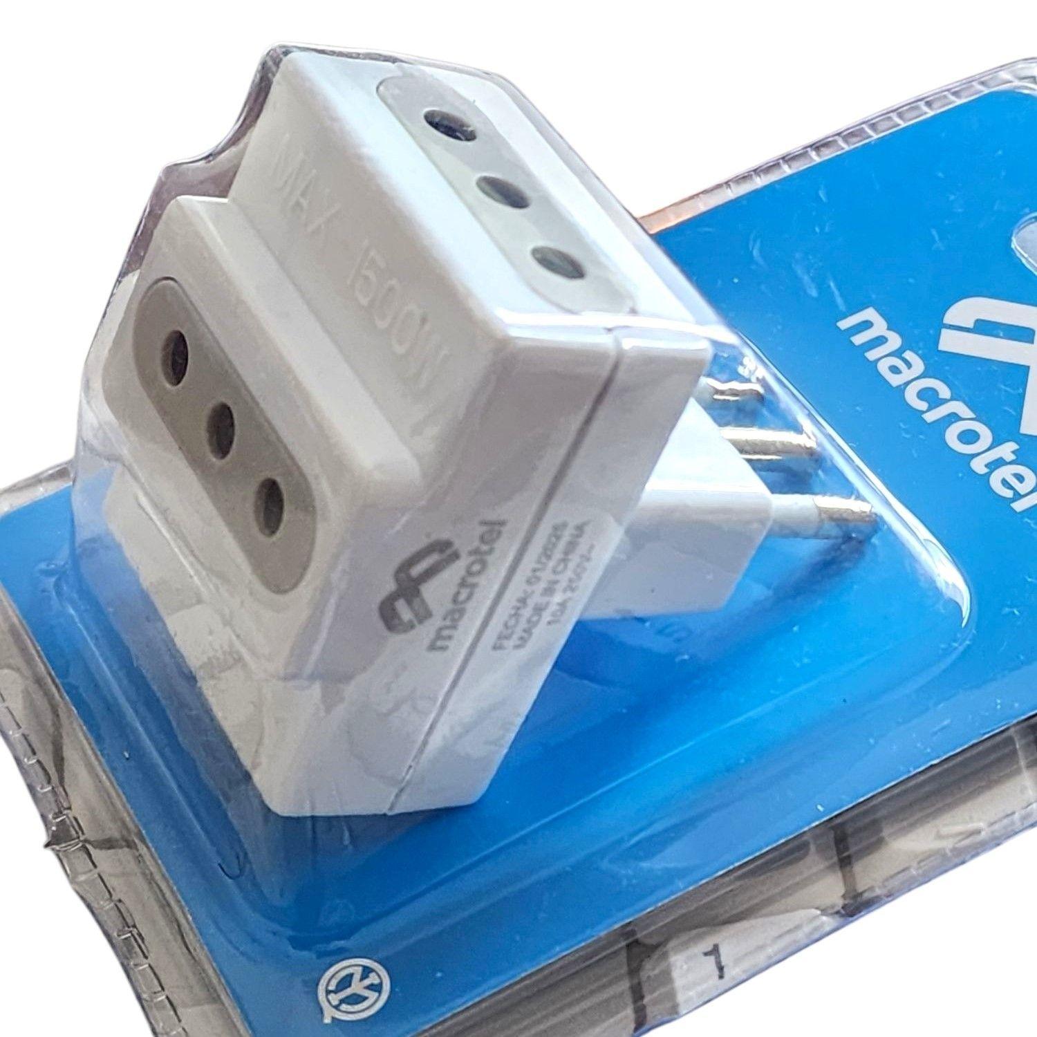 Enchufe Adaptador Triple 1500W ME-1103 Macrotel-2