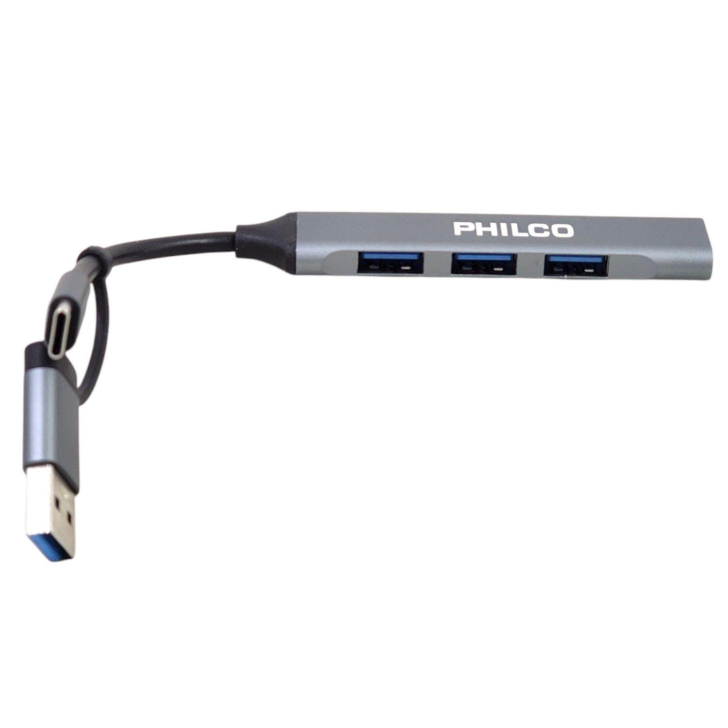 Hub 4 Puertos Usb 3.0 A Tipo C Philco 37186-2