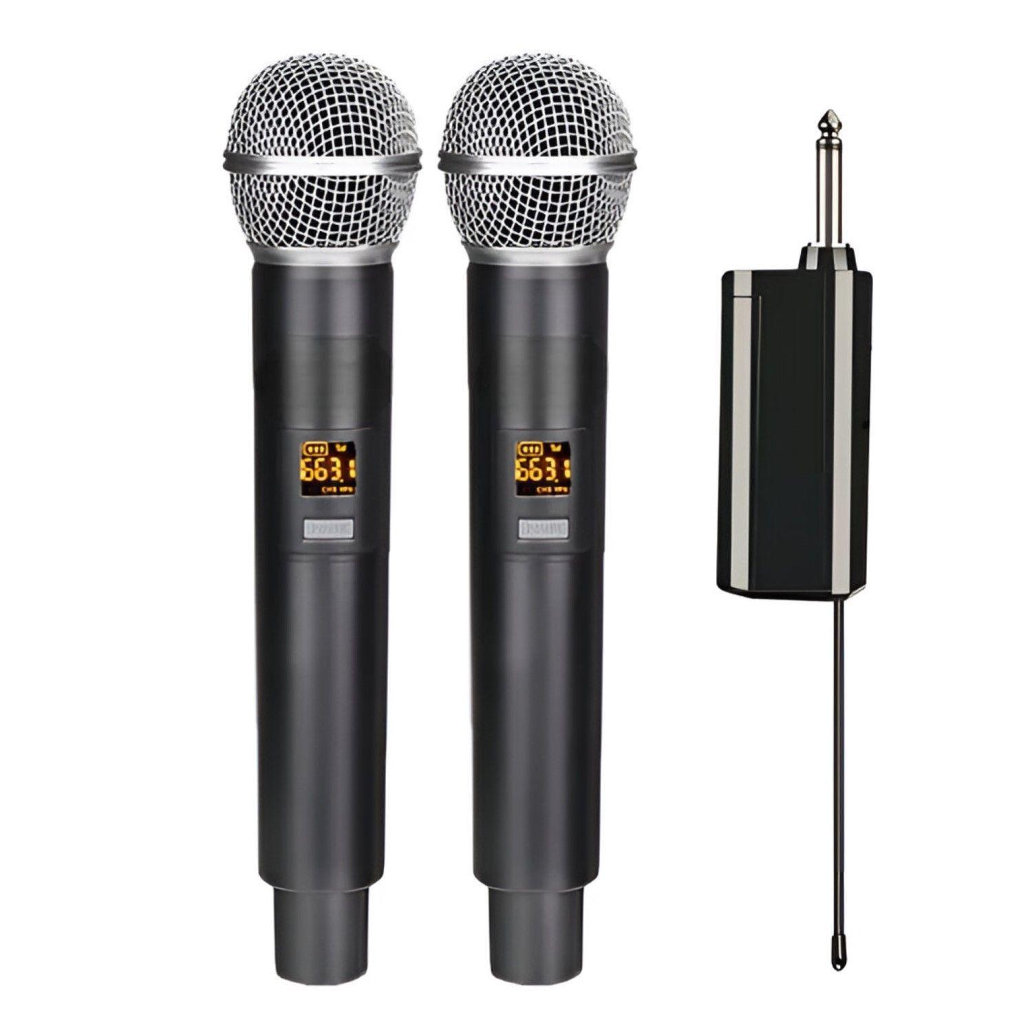 Kit Micrófonos Inalámbricos UHF Philco WM314 con Receptor -2