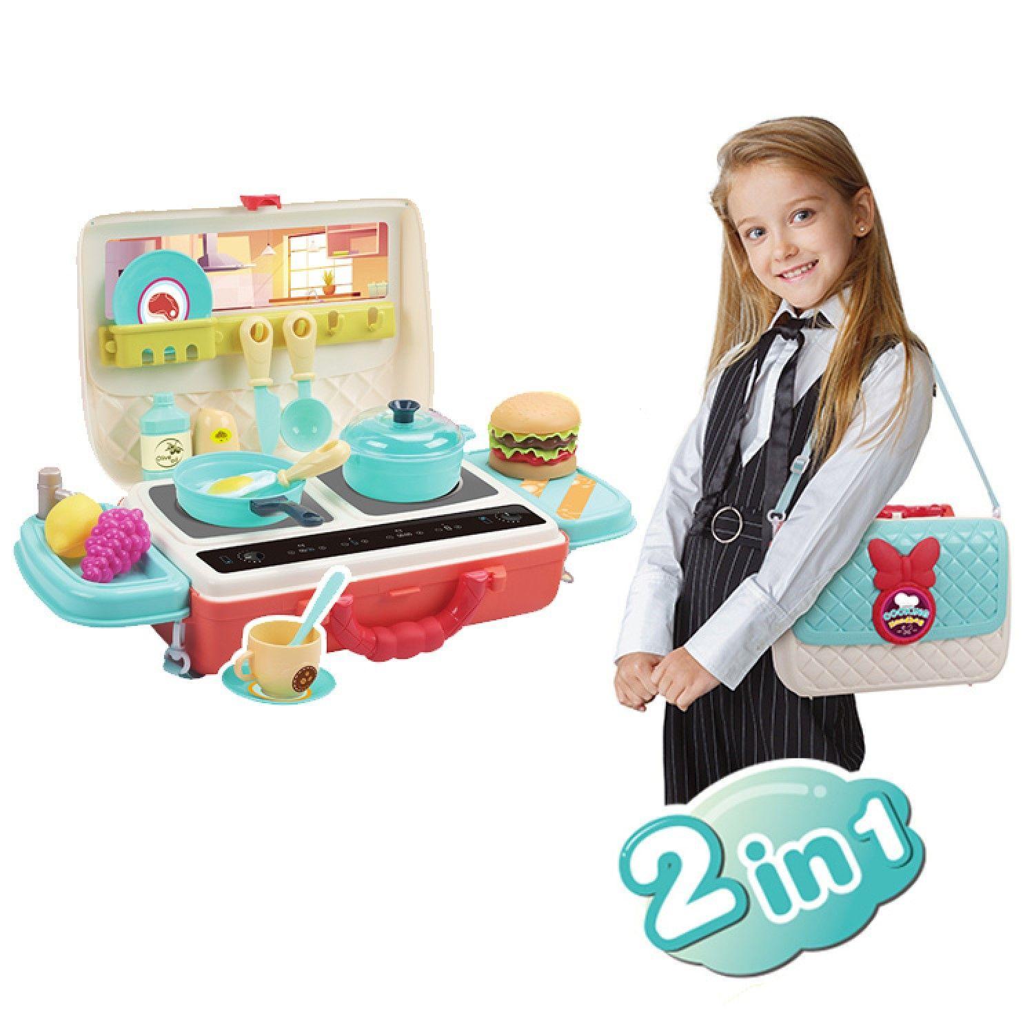 Juguete Maletín Mini Cocina + 28 accesorios 2 en 1 DBG1589-6